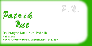 patrik mut business card